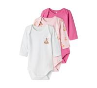 NAME IT NBFBODY 3P LS Ibis Rose Bambi Noos, Body de Manga Larga bebita, Ibis Rose,