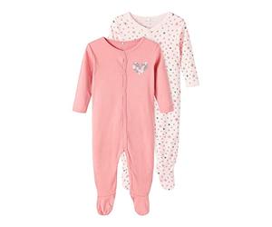 NAME IT Nbfnightsuit 2p W/F Rosette Flower Noos Ftbol Bebé-Niñas