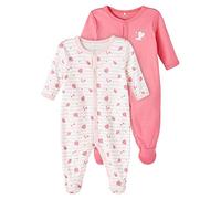 NAME IT Nbfnightsuit 2P W/F Strawberry Noos Body para Dormir, Camellia Rose, 74 para Bebés