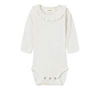 NAME IT NBFRACHEL NIS LS Slim Body Lil Noos, Body de Manga Larga bebita, Coconut Milk,
