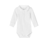 Name It NBMHOLGER LS Polo Body, Body Bebé-Niños, Bright White, 80