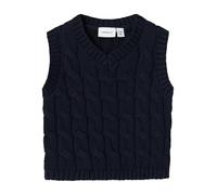 NAME IT Nbmremon Knit Slipover Chaleco de Punto, Azul Oscuro (Dark Sapphire), 50 cm para Bebés