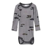 NAME IT NBMWANG Wool Needle LS Body Noos XXIII, Bodys para bebé niño Bebé-Niños, Silver Filigree/AOP:AOP, 68