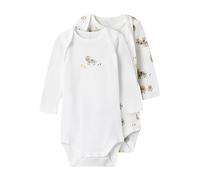 NAME IT NBNBODY 2P LS Farm Animals Noos Body, Blanco Brillante, 86 Unisex Adulto