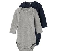 NAME IT Nbnbody 2p LS Noos Body, Azul Oscuro (Dark Sapphire), 80 Unisex Adulto