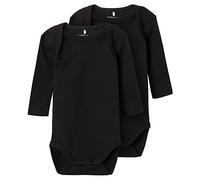 NAME IT Nbnbody 2p LS Solid Black Noos Body, Negro, 50 Unisex Adulto