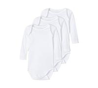 NAME IT Nbnbody 3P LS Solid 3 Noos Ftbol, Bright White, 92 Unisex bebé