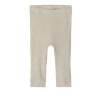NAME IT Leggings básicos, acanalado, bebé 50-80, Mallas Unisex bebé, Peyote Melange, 134