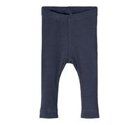NAME IT Leggings básicos, acanalado, bebé 50-80, Mallas Unisex bebé, Dark Sapphire, 104