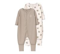 NAME IT Nbnnightsuit 2P Zip FF Bear Noos, Jet Stream, 92 (Pack de 2) Unisex Adulto