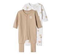 NAME IT NBNNIGHTSUIT 2P Zip FF Bear Noos Fútbol, Oxford Tan, 104 Bebé Unisex