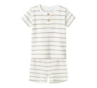 NAME IT Nbnoterry SS Top Set Unisex, Cloud Dancer, 86