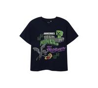 NAME IT Niños Nkmjahi Minecraft Nreg SS Top Noos Bfu, Azul Marino, 146-152