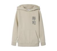 NAME IT Sudadera 'NKMKian' beige oscuro / rojo claro / negro / blanco 134-140 beige oscuro / rojo claro / negro / blanco
