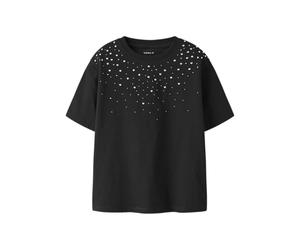 NAME IT Nkfbea SS Nreg Top Box, Negro, 122-128 Chica, Negro, 122 cm-128 cm