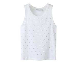 Name IT Nkfheba Slim Tank Top para niña, Blanco Brillante, 134-140