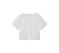 NAME IT Nkfjatide SS Top Blusa de Manga Corta para niña, Blanco, 122 cm-128 cm