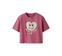 NAME IT Nkfkaren SS Nreg Short Top PS Noos para niña, Rapture Rose, 158-164