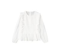 NAME IT NKFKORA LS Shirt, Blusas Niñas, Bright White,