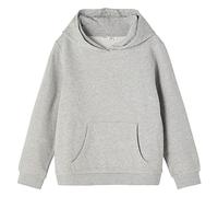 NAME IT Nkflena LS Sweat WH BRU Noos Sudadera, Grey Melange, 122-128 para Niñas