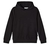 NAME IT Nkfnasweat W Hood UNB Noos Sudadera con Capucha, Black, 122-128 para Niñas