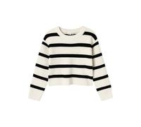 NAME IT NKFNILLA LS Short Knit, Suéter Tejido Niñas, Jet Stream/Stripes:w. Black Stripes,