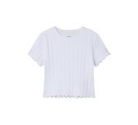 NAME IT NKFNORALINA SS Crop Top Noos, Blanco Brillante, 134 cm-140 cm
