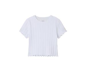 NAME IT NKFNORALINA SS Crop Top Noos, Blanco Brillante, 134 cm-140 cm