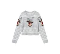 NAME IT NKFRIHYGGE LS Short Knit, Suéter Tejido Niñas, Light Grey Melange/Detail:Light Grey AS Offer,