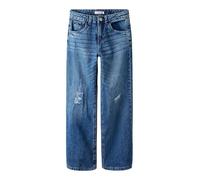 Name IT NKFROSE HW Wide Jeans 1411-TE Noos, Vaqueros Anchos Niñas, Dark Blue Denim,