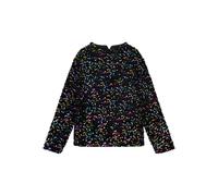 NAME IT Nkfrunica LS Top RT Blusa de Manga Larga, Negro/Detalles: Multi, 134-140 para Niñas