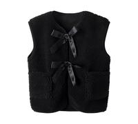 NAME IT Nkfruth Sl Teddy Chaleco para niña, Negro, 122-128