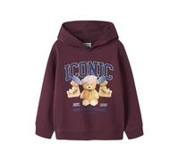 NAME IT Nkfrycca LS Nreg Sweat WH BRU Box, Granate, 116