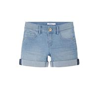 NAME IT Nkfsalli Slim Dnm Shorts 5221-Ta Noos Pantalones Cortos, Light Blue Denim, 116 para Niñas