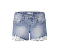 NAME IT Nkfsalli Slim Dnm Shorts 5372-ha Noos Pantalones Cortos de Jean Niñas, Medium Blue Denim, 122