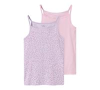 Name IT Nkfstrap Top 2p Pastel Lilac Dot Noos Camiseta Niñas (Pack de 2)