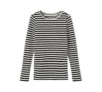 NAME IT NKFSURAJA XSL LS Top Noos Camisa Manga Larga, Negro/patrón: Rayas, 146 cm-152 cm para Niñas