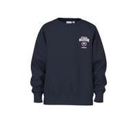 NAME IT NKFVENUS LS NREG Sweat BRU, Sudadera Niñas, Dark Sapphire/Print:Madison,