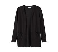 NAME IT Nkfvicti LS Knit Card L Noos Suéter cárdigan, Black, 122/128 para Niñas