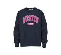 NAME IT NKFVILOUI LS RLX Sweat BRU, Sudadera Niñas, Dark Sapphire/Print:Austin,