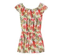 NAME IT NKFVINAYA SS PLAYSUIT FFFFF NOOS, Mono Niñas, Bright White/Print:Tropical,