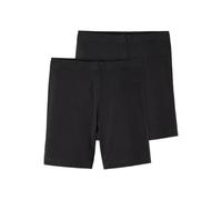 NAME IT Nkfvivian 2P Solid Short Legging Noos Pantalones Cortos, Black, 134/140 para Niñas