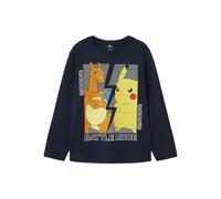 Name IT NKMAMAS Pokemon LS NREG Top Box Noos Sky, Camisa Manga Larga Niños, Dark Sapphire,