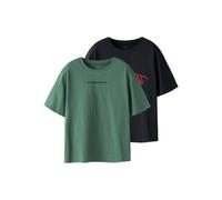 NAME IT Nkmbenno 2P SS Nreg Top Box PB, Verde Botella, 134-140 (Pack de 2) para Niños