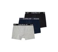 NAME IT Nkmboxer 3p Noos Pantis Niños, Black/Pack:w/ Grey Mel. + Dark Sapp., 158