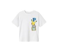 NAME IT Nkmjeno Pokemon Nreg SS Top Box Noos Sky, Blanco Brillante, 134-140
