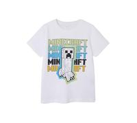 NAME IT NKMJIN Minecraft SS Top Box Noos BFU Camiseta, Bright White, 134-140 para Niños