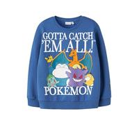 NAME IT Nkmjobi Pokemon Nreg Sweat UNB Box Sky, Azul grisáceo, 122-128