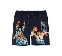 NAME IT Nkmmakavel Marvel, bañador Mar Corto, Azul Oscuro (Dark Sapphire), 128 para Niños
