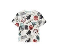 NAME IT Nkmmap Minecraft Nreg SS Poly Top Bfu, Blanco Brillante, 134-140 para Niños